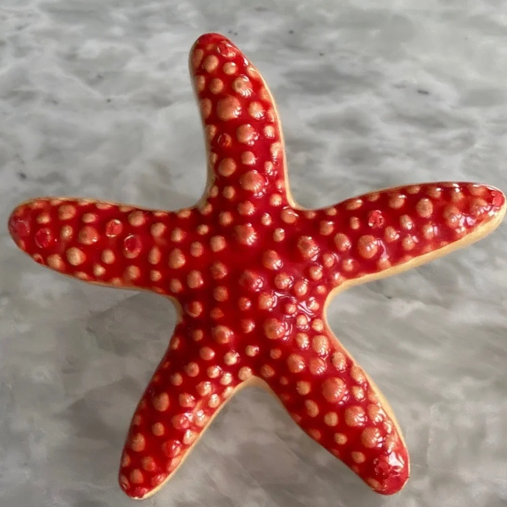 Nora Fleming Starfish Mini Charm A866 Red Ceramic Coastal Nautical Decor Insert